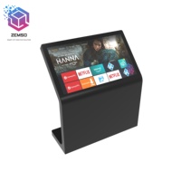 Kios Layar Sentuh Interaktif All-in-One untuk Layanan Mandiri, Display C-Stand, Signage Digital, dan Totem Periklanan