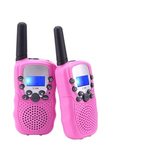 Handy <span class=keywords><strong>rosa</strong></span> walkie talkie para la venta portátil de radio casero juguetes para niños de mano al aire libre radio de 2 vías JM-338 - Product Image 1