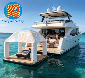 Piattaforma Galleggiante Gonfiabile <span class=keywords><strong>con</strong></span> Tenda, Isola Gonfiabile Gigante <span class=keywords><strong>con</strong></span> Piscina per Noleggio Commerciale su Yacht - Product Image 3