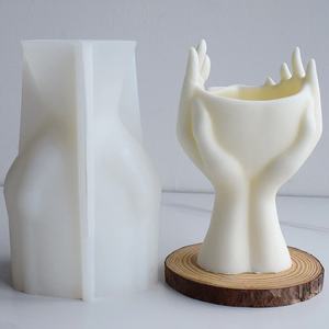 Hold Up Face progettato grande stampo in Silicone per vaso di fiori per calcestruzzo - Product Image 6