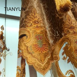 Tenda di fascia alta Tianyun marchio tacchino stile lusso finestra oscurante <span class=keywords><strong>tende</strong></span> d'oro per il soggiorno - Product Image 5