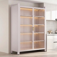 Meuble de rangement multi-niveaux multifonctionnel anti-poussière pour cuisine et salon, étagère de rangement domestique sur pied