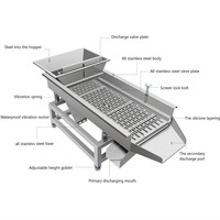 Pfsn Petite machine de criblage linéaire en acier inoxydable à poser au sol, équipement de traitement des céréales, séparateur de maïs et d'arachides