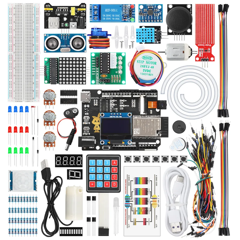 TSCINBUNY Esp32 용 고급 스타터 키트 개발 보드 WIFI 학습 키트 용 기타 교육용 장난감 Arduino