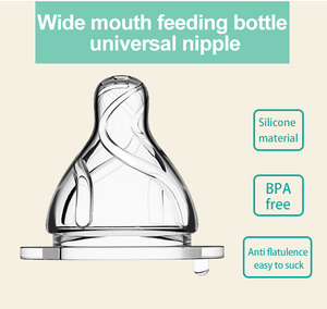 Tétine anti-<span class=keywords><strong>colique</strong></span> en silicone à col large, motif uni, imitation sein maternel, pour bébé de 0 à 12 mois, débit lent - Product Image 6