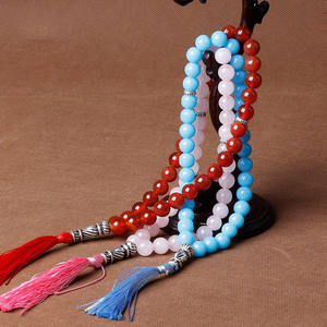Ciondolo <span class=keywords><strong>con</strong></span> Nappa di Perle in Agata Nera Naturale, 33 Perle di Preghiera, Tasbih Islamico Musulmano, <span class=keywords><strong>Rosario</strong></span> Allah, Gioielli per Meditazione Uomo Donna - Product Image 4