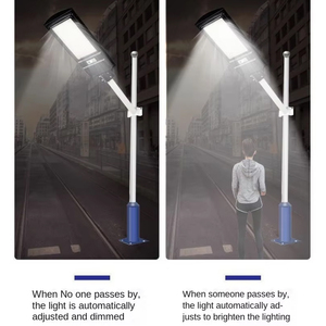 IP65 Rating All-in-One Solar Street Light Human Sensor ABS Material 6000K Daylight LED Remote Control Lithium Ion <strong>Battery</strong> <strong>1</strong>-Year - Product Image 3