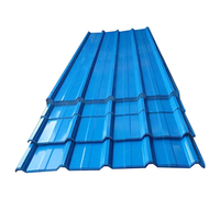 Matériaux de construction métalliques PPGI de calibre 24, tôle d'acier ondulée colorée, tôle de toiture en fer galvanisé, tôle de toiture ondulée