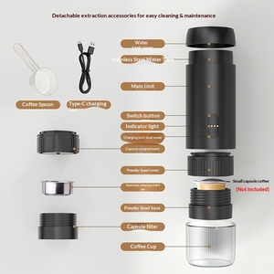 เครื่องชงกาแฟพกพา ยันมี เครื่องชงเอสเพรสโซไฟฟ้า แบบแคปซูล สำหรับใช้ในบ้าน สำนักงาน หรือพกพา - Product Image 3