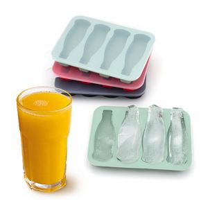 Hot-selling 4-Piece <b>Silicone</b> Ice Cube Mold Cola Bottle Lid Bar Whiskey Cross-Border Ice Cream <b>Tools</b> - Product Image 5