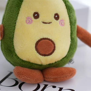 Moche mignon avocat en peluche porte-clés pendentif Mini fruit jouet poupée PP coton rempli 12cm Super doux lavé maille accessoires - Product Image 5