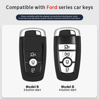 Housse/étui de clé de voiture luxueux et durable ; Convient pour Ford Mondeo, Escort, Focus, Escape, Edge, Territory, Kuga et Explorer.
