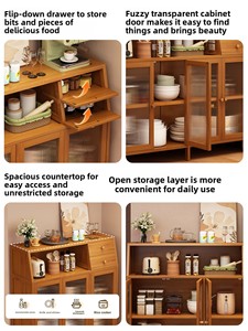 Mueble Auxiliar Nórdico Moderno con Almacenamiento en Capas, Mueble Bajo para Sala de Estar, Comedor, Mueble Organizador con Múltiples Compartimentos - Product Image 5