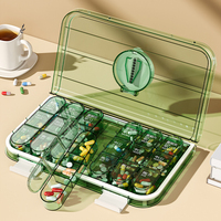 Organiseur de pilules portable WANUO, organiseur de pilules hebdomadaire, organiseur de médicaments pour 7 jours, organiseur de pilules à 21/28 compartiments