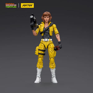 JOYTOY TMNT - April O'Neil, figurine articulée à l'échelle 1/18, modèle de collection, figurine miniature, accessoires de personnage, base - Product Image 2