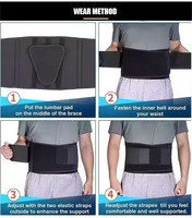Ceinture de soutien lombaire auto-chauffante en tourmaline avec thérapie magnétique pour la correction de la posture du dos