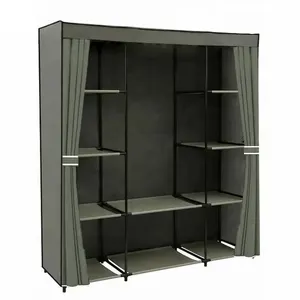 Simple foldable cabinets for wholesale sales Cupboard Fabric Wardrobe For Bedroom Furniture