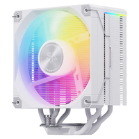 SNOWMAN MT4-V4D-ARGB-WH Refroidisseur CPU ARGB 120 mm à 4 caloducs avec affichage numérique 3/4 broches pour processeur