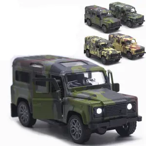 Jouets pour enfants 1:32 modèle de véhicule militaire modèle de Simulation en alliage voiture de traction avec lumière et son