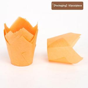Alat memanggang dan <span class=keywords><strong>Pasty</strong></span> mangkuk pemanggangan kertas Cupcake Tulip putih coklat sekali pakai - Product Image 2