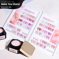 Gel de construction Hanyinails sans HEMA, 48 couleurs, faible chaleur, auto-nivelant, haute dureté, pour extension d'ongles