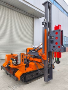Perforadora Solar Montada sobre Orugas de Alta Calidad con Bomba de Motor de 75KW, Exportada a Múltiples Países para Plantas de Energía Fotovoltaica - Product Image 5