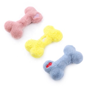 Eco-friendly simpatico cartone animato cane e gatto Pet peluche con caratteristica cigolante osso moderno che accompagna i giocattoli da masticare per uso quotidiano - Product Image 5