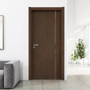 Portes modernes peintes en bois massif Portes à panneau plat Portes intérieures en bois Conception de porte intérieure de chambre pour chambres d'hôtel - Product Image 3