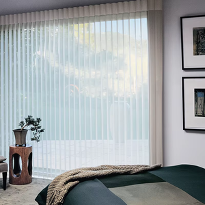 Tissu transparent extérieur occultant pour fenêtre et porte <span class=keywords><strong>coulissante</strong></span> Installation intégrée Couleur noire - Product Image 1