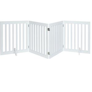 Barrière pour animaux de compagnie autoportante pour chien, <span class=keywords><strong>chat</strong></span>, bébé, barrières en bois pour animaux de compagnie pour porte, barrière pliable pour animaux de compagnie pour la maison, barrière extensible pour chien - Product Image 1