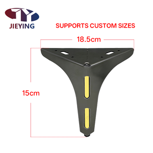 Pieds de support triangulaires durables JIEYING, design luxueux, pieds de meubles avec coussinets antidérapants pour <span class=keywords><strong>lit</strong></span> et armoire - Product Image 3