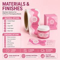 Étiquettes personnalisées pour lotions, autocollants en rouleau durables en kraft recyclé pour pots de beurre corporel fouetté, ingrédients naturels, autocollant d'étiquette OEM