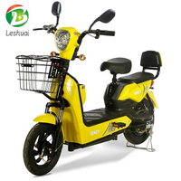 Vélo électrique 48V 500W avec moteur arrière sans balais à 3 vitesses, batterie au lithium, cadre en acier, écran LED, double suspension pour usage urbain