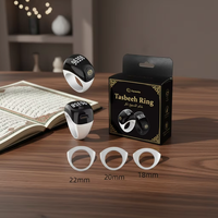 Cincin Zikir Pintar Muslim Penghitung Digital Kiblat Penghitung Tasbih Pengingat Sholat Jam Alarm Kontrol Aplikasi IOS Cincin Tasbeeh