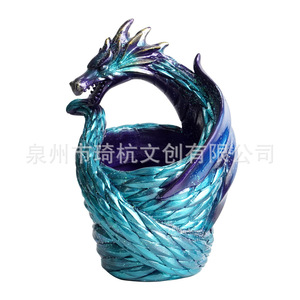 Jarrón de Resina con Forma de Dragón, Maceta para Suculentas, Decoración de Mesa Estilo Bohemio, Artesanía Hecha a Mano, Regalo - Product Image 5