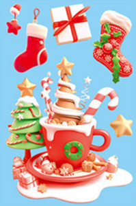 Hạnh Phúc giáng sinh PVC tường <span class=keywords><strong>Sticker</strong></span> Set Cây giáng sinh bông tuyết bức tranh tường Santa Claus Elk cửa sổ Đề can dán - Product Image 4