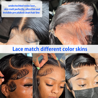 Perruques en cheveux humains bruts vietnamiens à cuticules alignées pour femmes noires, sans colle, Full HD pour perruque frontale en dentelle 13x6 13x4 HD Lisse Profond