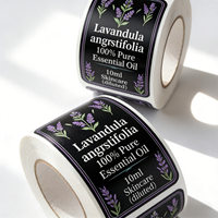 Autocollant cosmétique pour huile essentielle, personnalisé, auto-adhésif, imperméable, en rouleau, pour lotion corporelle, marque privée, marque de premier plan PT