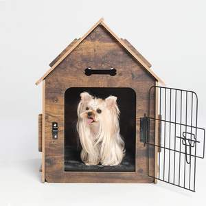 Acogedor diseño de madera suministros para mascotas pequeña cama para perros de interior perrera - Product Image 1