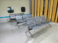 Design moderne 3 places et 5 places Chaises d'invité pour réception de bureau Bras en métal pour l'école, l'aéroport, la banque, l'hôpital, les salles d'attente d'affaires
