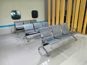 Design moderne 3 places et 5 places Chaises d'invité pour réception de bureau Bras en métal pour l'école, l'aéroport, la banque, l'hôpital, les salles d'attente d'affaires - Product Image 5