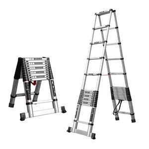 8.8m Made In China Telescopic Aluminium Ladder Folding Ladders Double Sided Multi Use Ladder