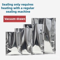 Sachets en plastique brillant argenté avec dos en aluminium, scellés, étanches, pour l'emballage d'échantillons de liquides et de sauces
