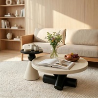 Ensemble de table basse moderne en acier inoxydable avec table à manger - Meubles de salon durables et écologiques