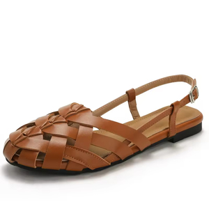 Zapatos de boda de moda para mujer, de cuero PU, con punta cerrada, tacón de cuña, cierre de hebilla, suela alta suave antideslizante para caminar al aire libre, informales - Product Image 5