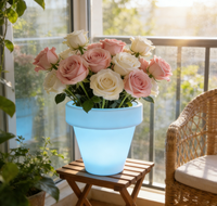 Pot Tanaman & Planter LED Tahan Air IP68 Ramah Lingkungan dengan Remote Kontrol untuk Rumah dan Kebun