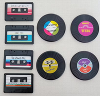Ensemble d'aimants pour cassettes rétro 4 pièces, aimants pour réfrigérateur vintage, cadeau parfait pour tous les mélomanes
