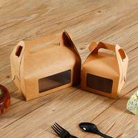 Cajas de Cartón para Pasteles y Postres, Biodegradables, Reciclables, Personalizadas, Transparentes, de Calidad Alimentaria, al por Mayor