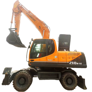 Excavadora de ruedas Hyundai210W-9T usada, 21 toneladas de peso operativo, buen estado de funcionamiento, maquinaria de construcción usada Hyundai210W-9T - Product Image 1