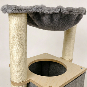 Torre Modulare per Gatti Resistente e Personalizzabile, con Tiragraffi in Corda Naturale e Comodo Nido per Gioco Interattivo - Product Image 4